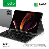 Modio M91 5G Tablet, 10.95-inch HD Display, 12GB RAM, 512GB Storage, 8000mAh Battery, Dual SIM & Free Gifts - (Grey)