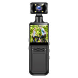 Handheld Action Camera, 4K HD WiFi Sports Camera with 180° Rotating Lens, 1.3 Inch HD Screen, 135° Ultra Wide, LED Flashlight, APP Control, Poc ket Camcorder for Travel