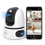 Imou 6MP Security Camera for Home, HD 2K Indoor Baby Monitor with Camera and Audio, Pet Camera, Dual-Lens WIFI, 355° Views Pan/Tilt Home CCTV Camera w/2 Way Audio, Human Detection, Alexa