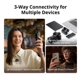 DJI Mic 3 (2 TX + 1 RX + Charging Case), Wireless Microphone for iPhone/Camera/Android, Adaptive Gain Control Balanced Volume, Dual Band Anti-Interference, 28h Use, UAE Version with Official Warranty