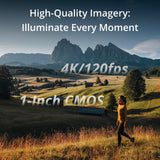 DJI Osmo Action 5 Pro Adventure Combo, Action Camera 4K with 1/1.3" Sensor, 12h Extended Battery Life with 3 Batteries, Stabilization, Dual OLED Touchscreens, Mini Action Camera for Travel, Vlog