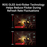 ASUS ROG Swift OLED PG27AQDP gaming monitor ― 27 - inch WOLED, 480Hz, 0.03ms, G - SYNC® compatible, custom heatsink, ASUS OLED Care+, AI Assistant, uniform brightness, 99% DCI - P3, and DisplayWidget CenterASUS