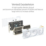 ASUS TUF Gaming GeForce RTX 4070 Ti SUPER BTF White OC Edition 16GB GDDR6X (NVIDIA DLSS 3, (GC - HPWR) Gold Finger, PCIe 4.0, 2X HDMI 2.1a, 3X DisplayPort 1.4a, TUF - RTX4070TIS - O16G - BTF - WHITE, White)ASUS
