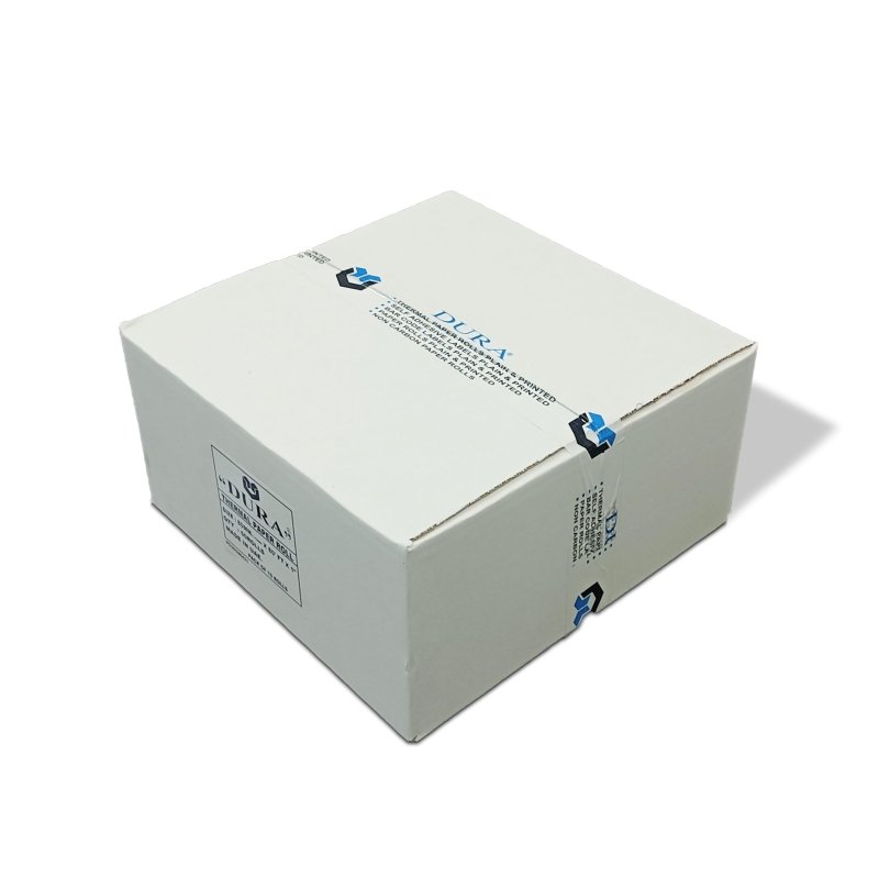 Dura® Brand Thermal Paper Rolls Article 80x80′ – 50Rolls Per Carton Reciept Paper for POS Machines, Cash Registers. Smooth, Clear Printing. Size: 80mm+/ - 1mm x 80ft x 1” Paper Coredura