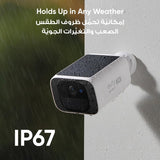 eufy security S220 SoloCam Solar Security Camera Outdoor Wireless, Continuous Power, 2K Resolution Home Security Camera, 2.4 GHz Wi - Fi, No Monthly Fee, HomeBase 3 CompatibleVisit the eufy Security Store