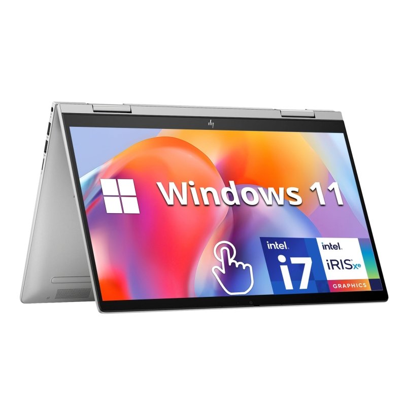 HP ENVY X360 14 - ES0033DX 2 in 1 Laptop, Intel Core i7 - 1355U,16GB DDR4 RAM,1TB SSD 14 Inch FHD IPS touch Display, Intel Iris Xe Graphics, Windows 11, Natural Silver - English KeyboardHP