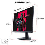 KOORUI 24 Inch Gaming Monitor, 165Hz 1080p 1ms IPS, Adaptive Sync, PC Monitor HDMI, Tilt Adjustable, Eye Care, VESA Wall Mountable (FHD 1920x1080, DisplayPort) BlackKOORUI