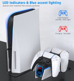OIVO PS5 Charging Station, OIVO 2H Fast PS5 Controller Charger for Playstation 5 Dualsense Controller, Upgrade PS5 Charging Dock with 2 Types of Cable, PS5 Charger for Dual PS5 Controller, USBVisit the OIVO Store