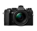 OM SYSTEM OLYMPUS OM - 5 Black Micro Four Thirds System Camera M.Zuiko Digital ED 12 - 45mm F4.0 PRO kit Outdoor Camera Weather Sealed Design 5 - Axis Image Stabilization 50MP Handheld High Res ShotOM SYSTEM