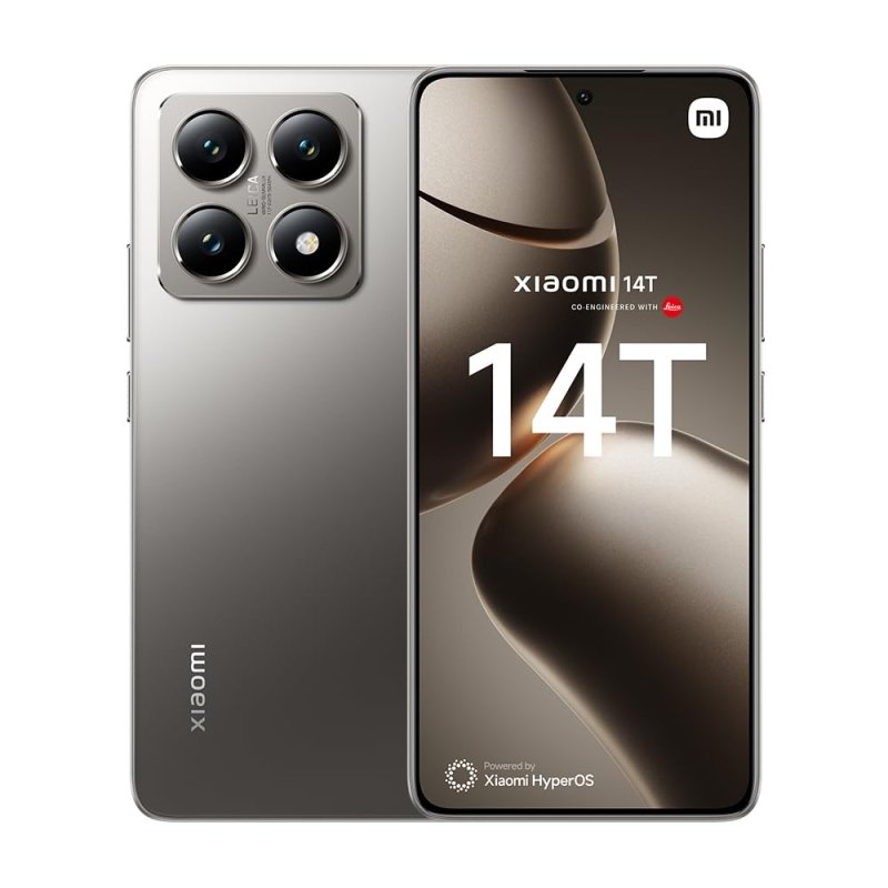 Xiaomi 14T 5G Mobile, Titan Gray (12GB RAM+512GB) | MediaTek 8300 ultra | 6.67" Amoled 144Hz display | Leica Triple Camera 50+50+12MP, 32MP Front camera with Xiaomi sound outdoorVisit the Xiaomi Store