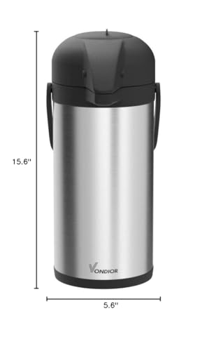 Coffee Carafe for Keeping Hot - 102oz/3L Airpot Coffee Dispenser with Pump - Insulated Stainless Steel Hot Beverage Dispenser for Parties - Thermal Carafe for Hot Drinks Water Tea Chocolate