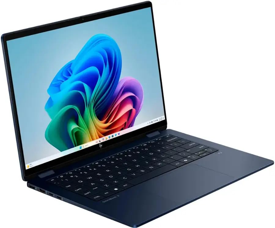 HP OmniBook X Flip 14 Ai Laptop, 14" 2K Touch IPS Display, Intel Core Ultra 7 256V, 16GB LPDDR5x RAM, 1TB SSD, Intel Arc 140V 8GB, Copilot+ NextGen AI PC, Backlit Keyboard, Win 11, Blue