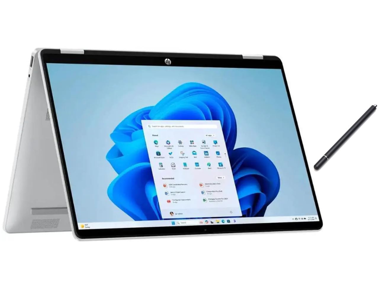 HP OmniBook 5 Flip 2-in-1 14" Full HD+ Touch-Screen Laptop | Intel Core 5 120U|Intel Graphics| Copilot | Webcam| Silver | 8GB RAM DDR5 | 512GB SSD |Windows 11 Home |Bundle with Stylus Pen