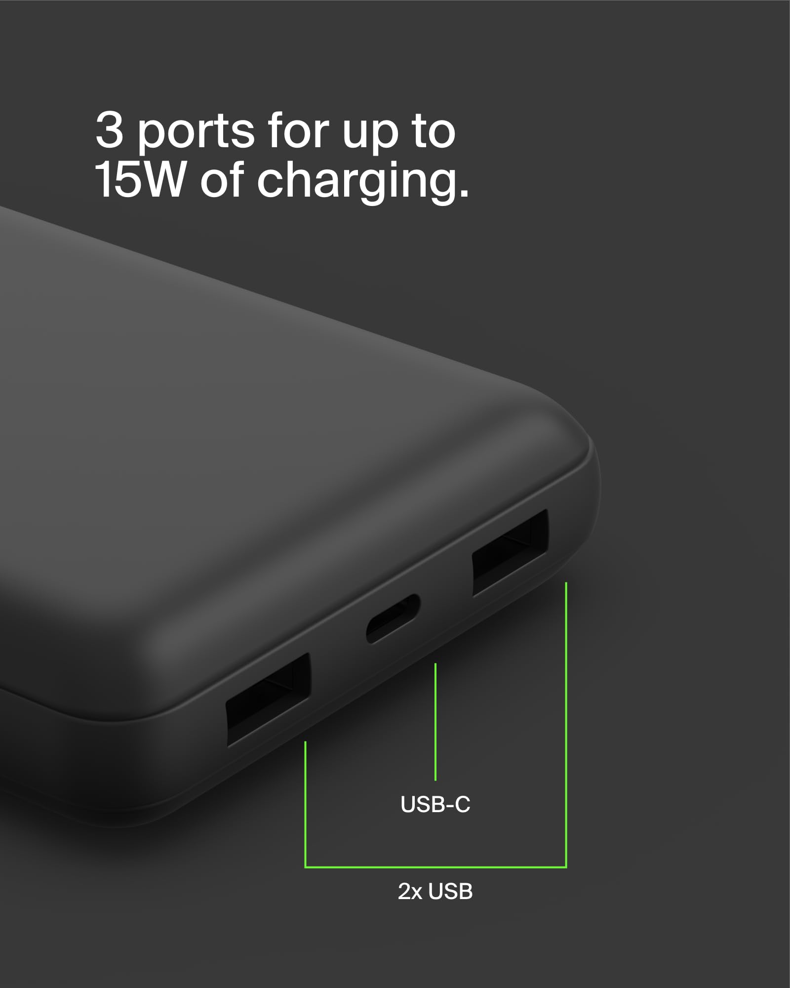 Belkin USB C Portable Charger 20000 Mah, 20K Power Bank With Type Input Output Port And 2 A Ports Included To Cable For Iphone, Galaxy, More – Black