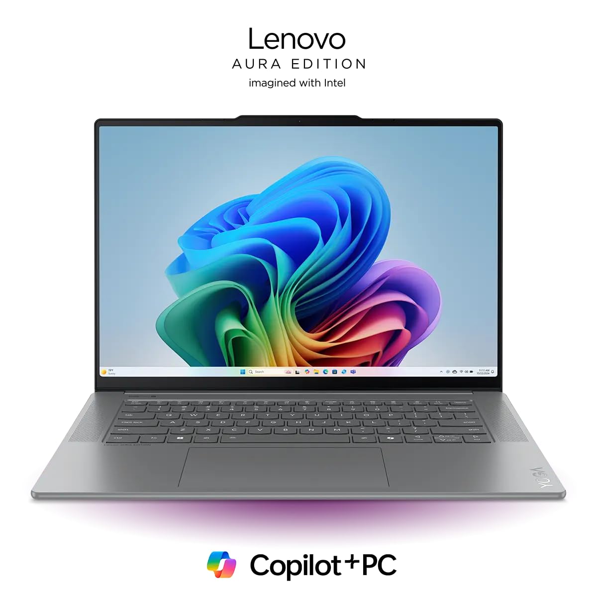 Lenovo Yoga Slim 7 Aura Edition, CoPilot+ PC AI Boost 47 TOPS, 15.3" 120Hz 2.8K Touch, Intel Core ultra 7 258V, 32GB RAM, 1TB SSD, Intel Arc Graphics 140V, Bklit Eng-Arb KB, Luna Grey - [83HM000XAX]