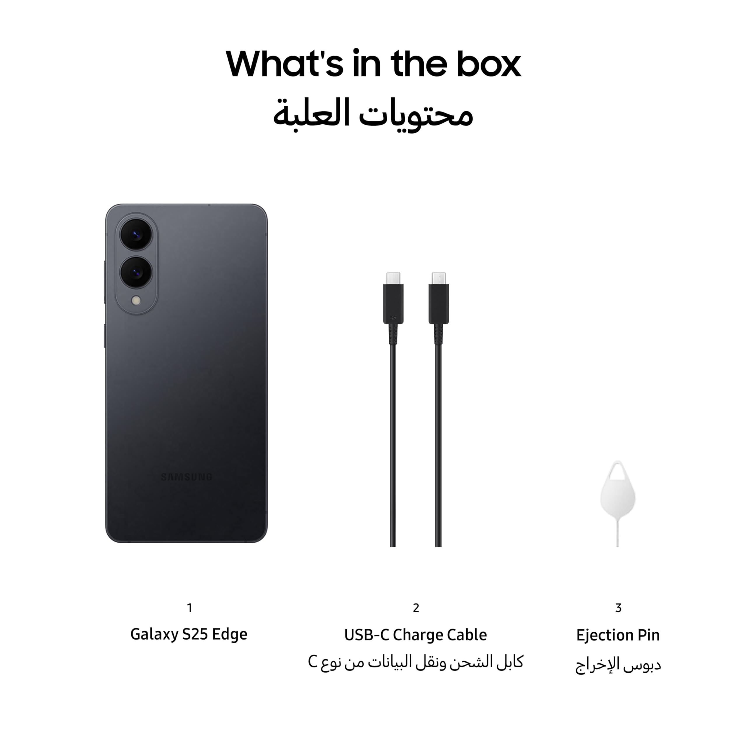 Samsung Galaxy S25 Edge AI Phone, 256GB Storage, 12GB RAM, Titanium Jetblack, Galaxy AI, Android Smartphone, 200MP Camera, Long Battery Life,(UAE Version)