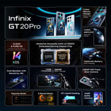 Infinix GT 20 Pro 5G Gaming Smartphone Dual Sim 256GB Blue (12GB+12GBRAM) - UAE Version (MECHA SILVER)