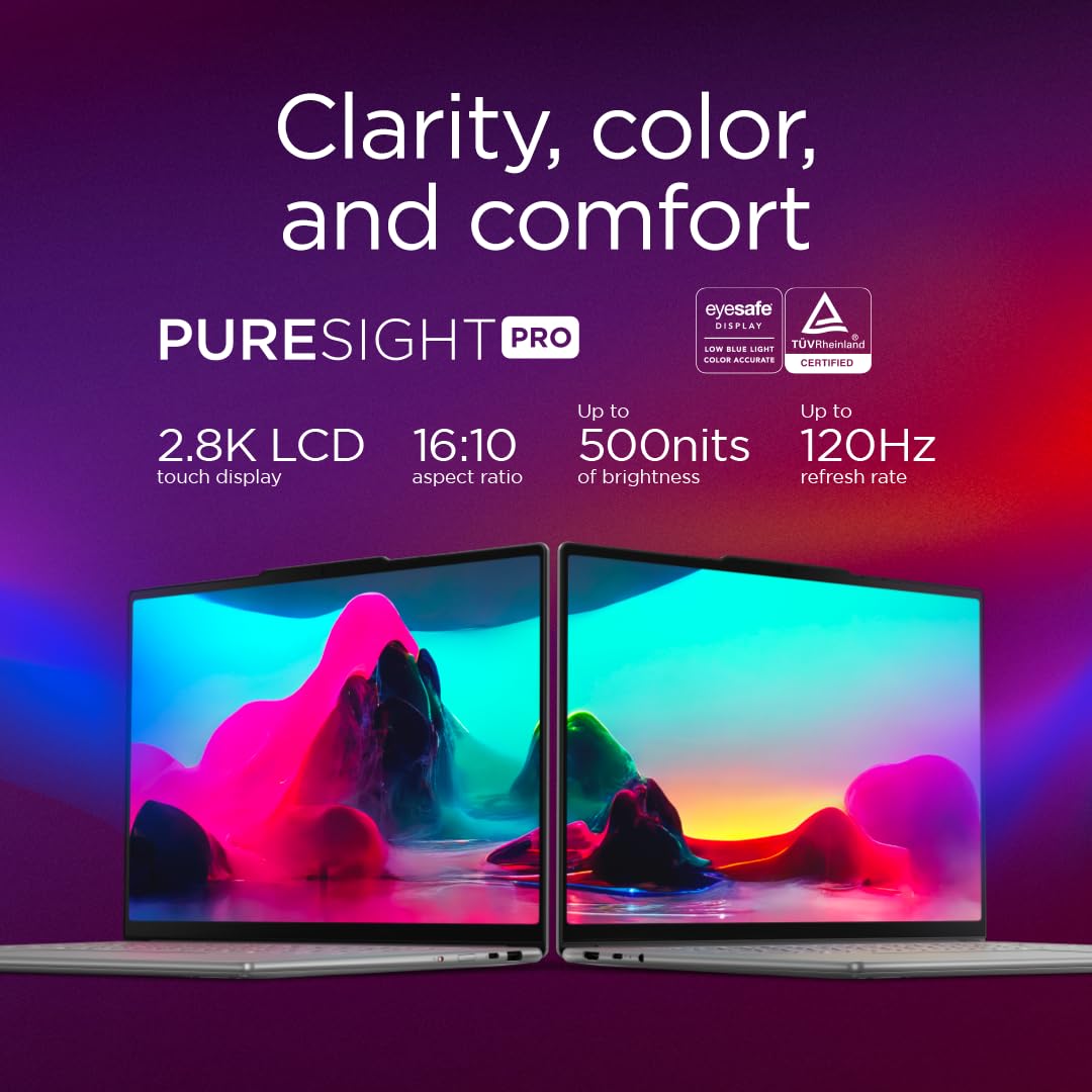 Lenovo Yoga Slim 7 Aura Edition, CoPilot+ PC AI Boost 47 TOPS, 15.3" 120Hz 2.8K Touch, Intel Core ultra 7 258V, 32GB RAM, 1TB SSD, Intel Arc Graphics 140V, Bklit Eng-Arb KB, Luna Grey - [83HM000XAX]