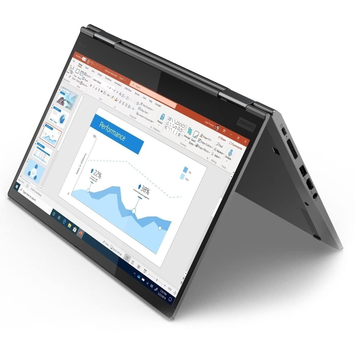 Lenovo ThinkPad X1 Yoga Renewed Business 2in1 Laptop | intel Core i5-8th Generation CPU | 8GB RAM | 256GB Solid State Drive (SSD) | 14.1 inch Touchscreen | Windows 10 Professional | RENEWED