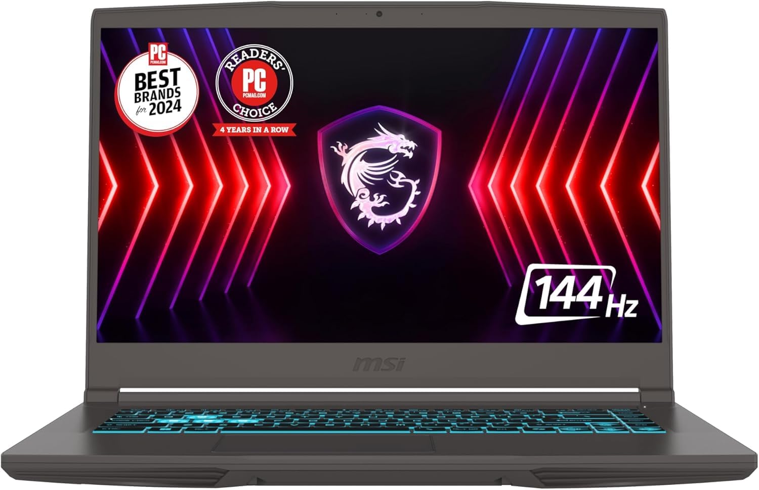MSI Thin 15 Gaming Laptop 15.6" FHD IPS 144Hz Intel Octa-core i5-13420H (Beats i7-11800H) 16GB RAM 512GB SSD GeForce RTX 4050 Backlit USB-C Win11Pro w/ICP Hub