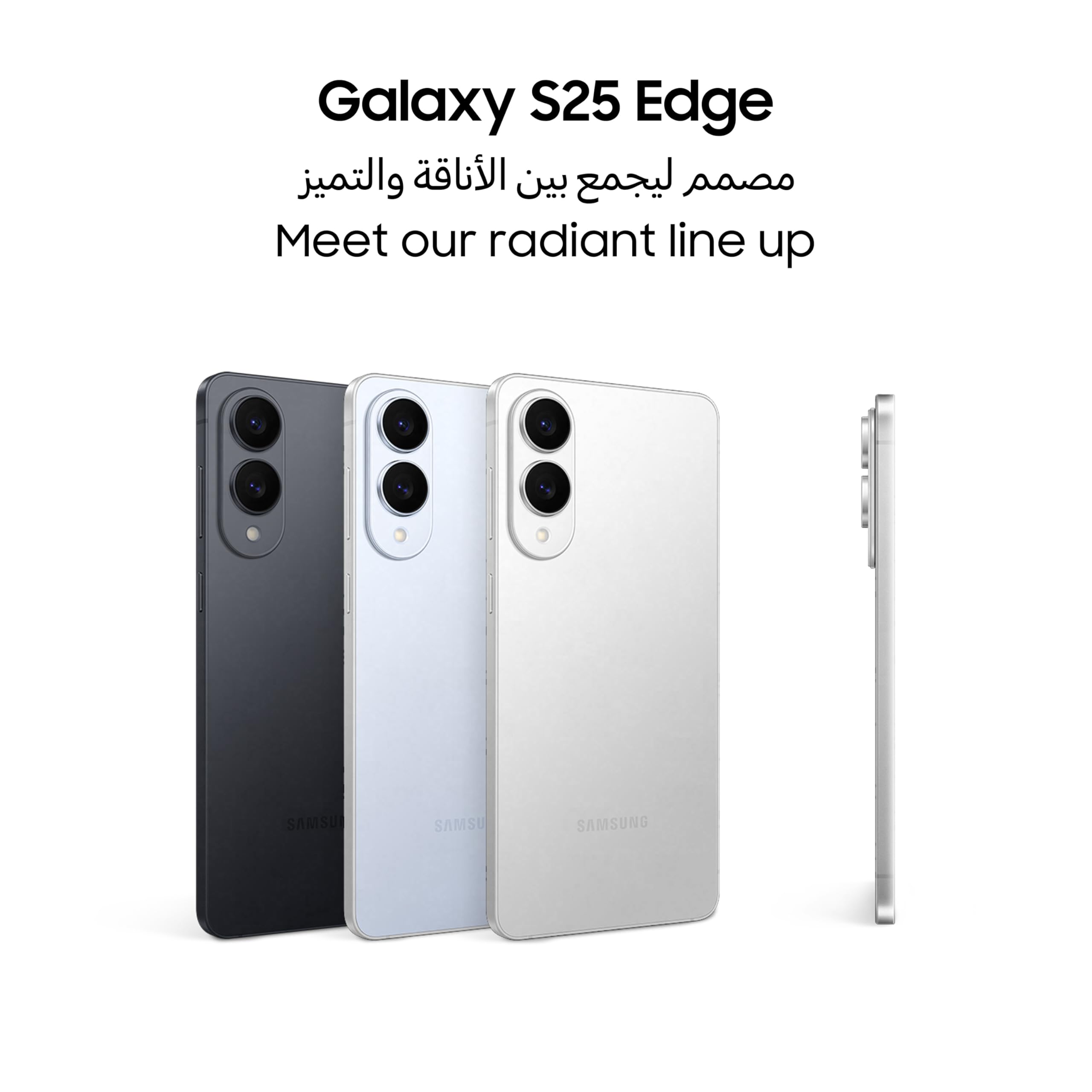Samsung Galaxy S25 Edge AI Phone, 256GB Storage, 12GB RAM, Titanium Jetblack, Galaxy AI, Android Smartphone, 200MP Camera, Long Battery Life,(UAE Version)