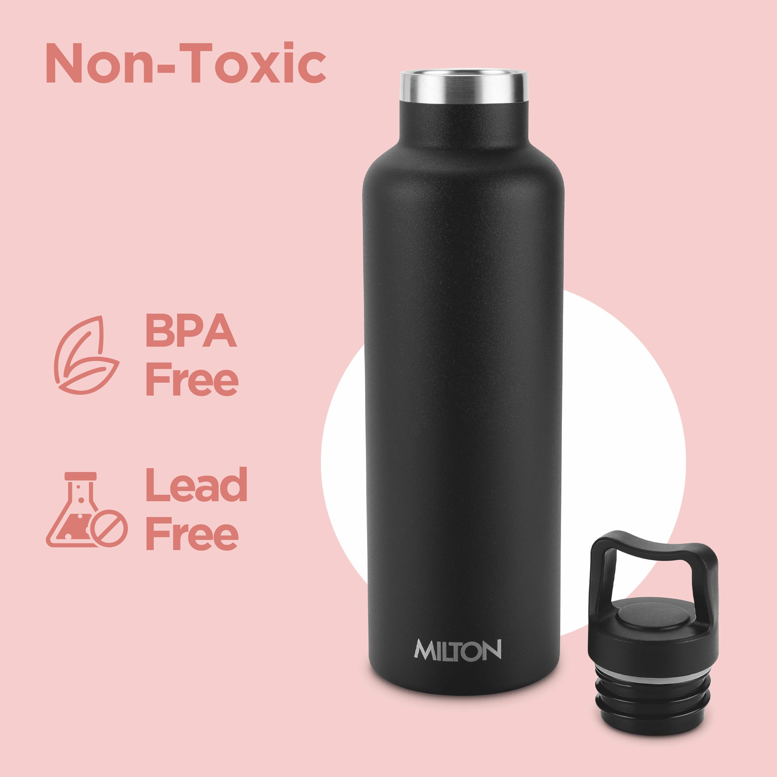 HERMOS STAINLESS STEEL VACUUM INSULATED STEEL FLASK 750 ML, FBB-750SBK, VACUUM FLASK, THERMAL FLASK, INSULATED WATER BOTTLE