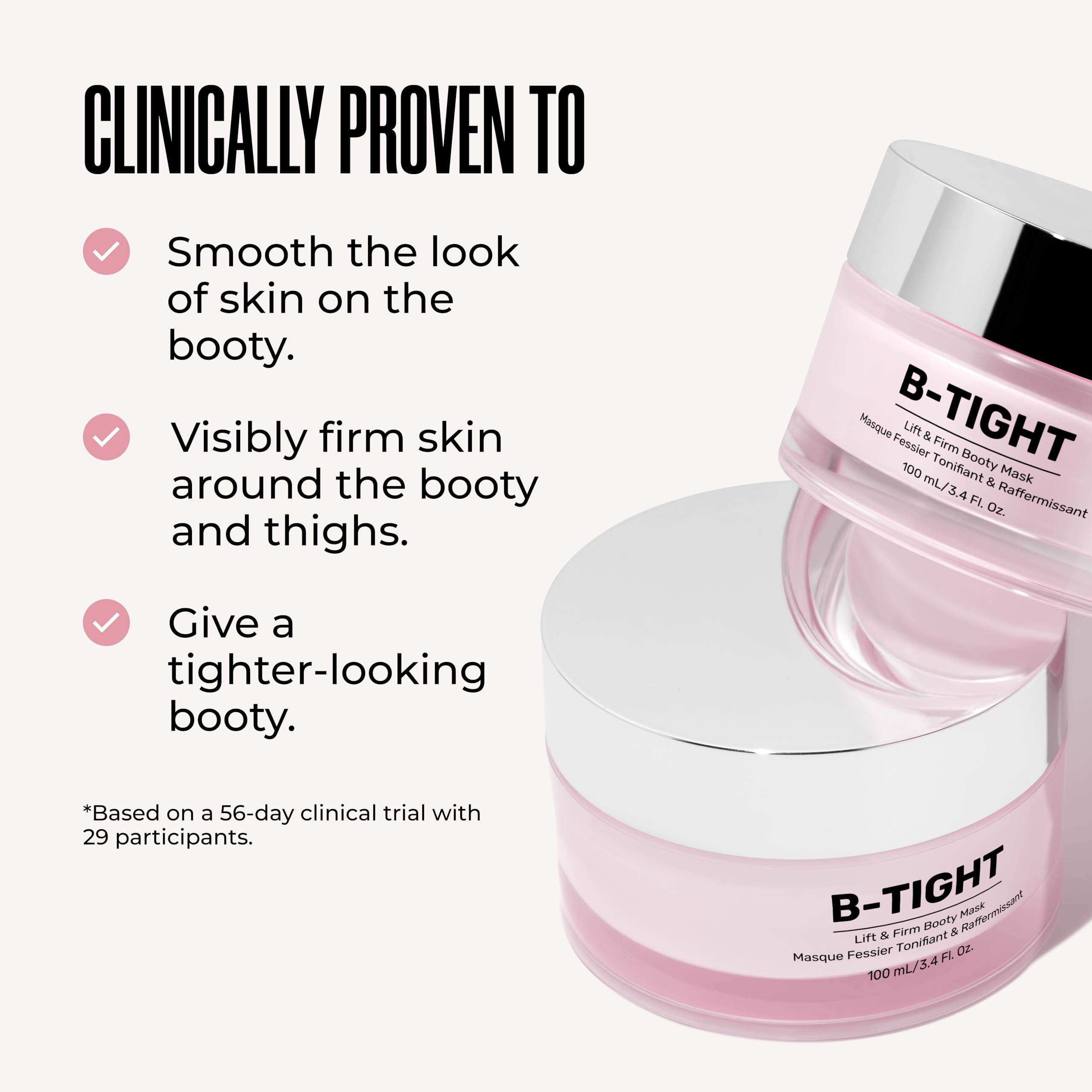 MAËLYS Cosmetics B-TIGHT Leave-On Cellulite Mask - Reduces The Appearance Of Cellulite - Visibly Tightens The Skin In The Butt Area