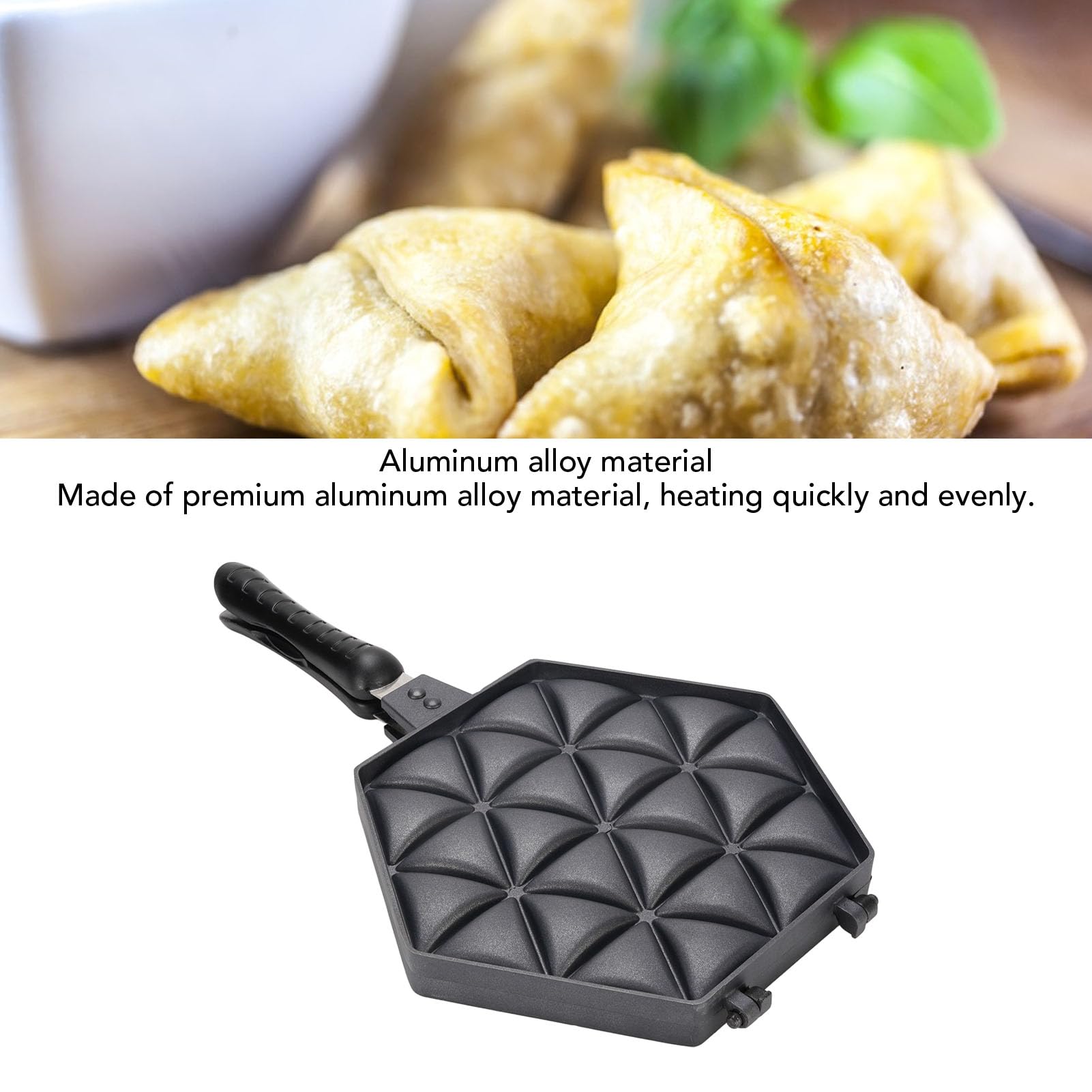 POCREATION Samosa Making Pan, Non Stick Coating, Aluminum Alloy, Make Multiple at Once, Premium Material Create Various Delicious Foods, Easily Create a Range of Delightful