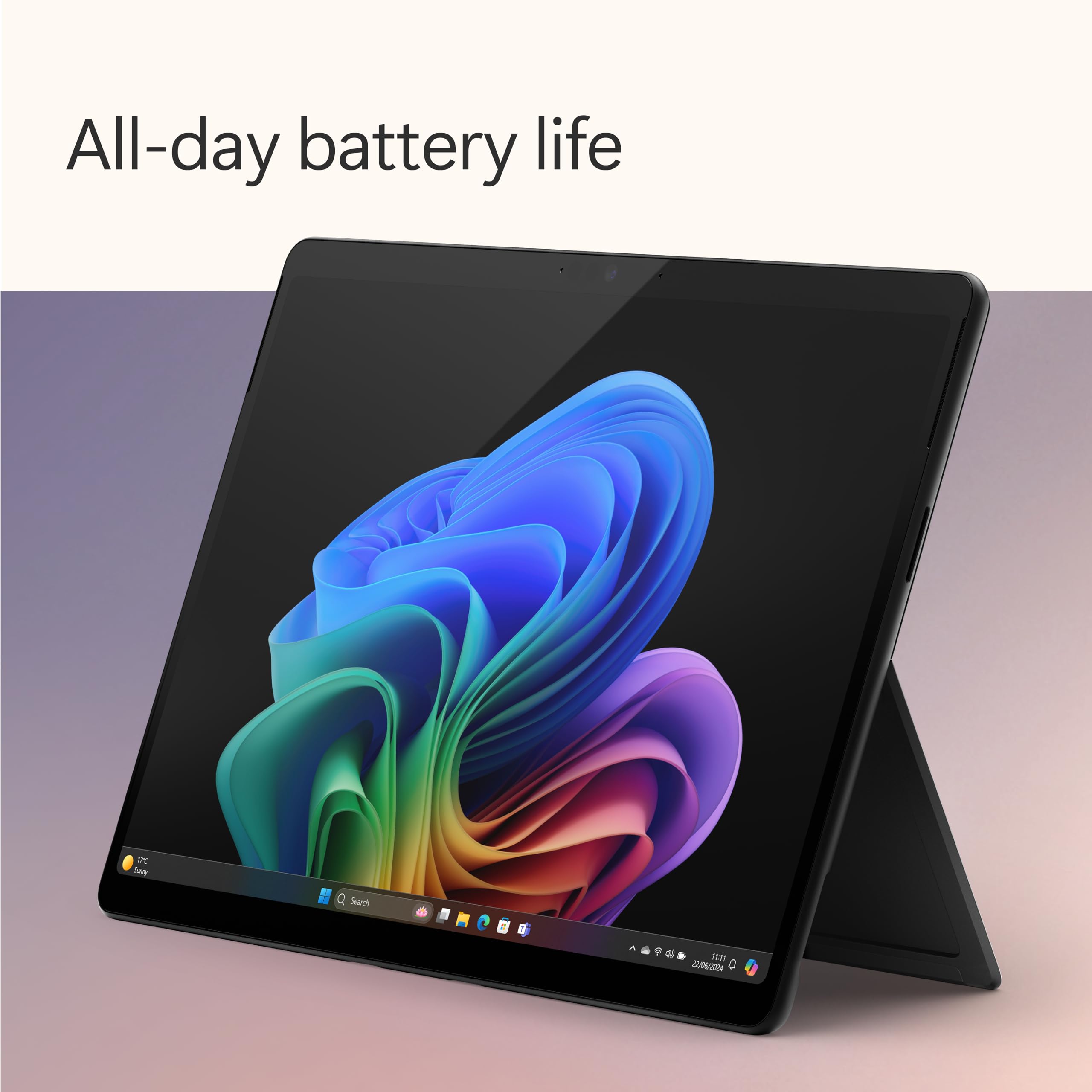 Microsoft Surface Pro (11th Edition - 2024), Copilot+PC, 2 in 1, 13'LCD upto 120Hz Display, Snapdragon X Plus, Qualcomm Hexagon with 45 TOPS NPU, Qualcomm Adreno GPU, 16GB RAM, 512GB SSD, Black