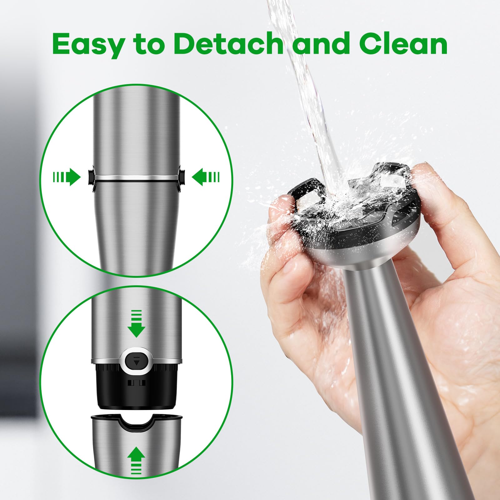 Turelar Immersion Blender Handheld Corded Hand Blenders Set 1100W, Trigger Variable Speed 5 in 1 Stick Emulsifier with Chopper, Whisk and Frother for Soup, Baby Food and Smoothies