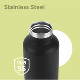 HERMOS STAINLESS STEEL VACUUM INSULATED STEEL FLASK 750 ML, FBB-750SBK, VACUUM FLASK, THERMAL FLASK, INSULATED WATER BOTTLE