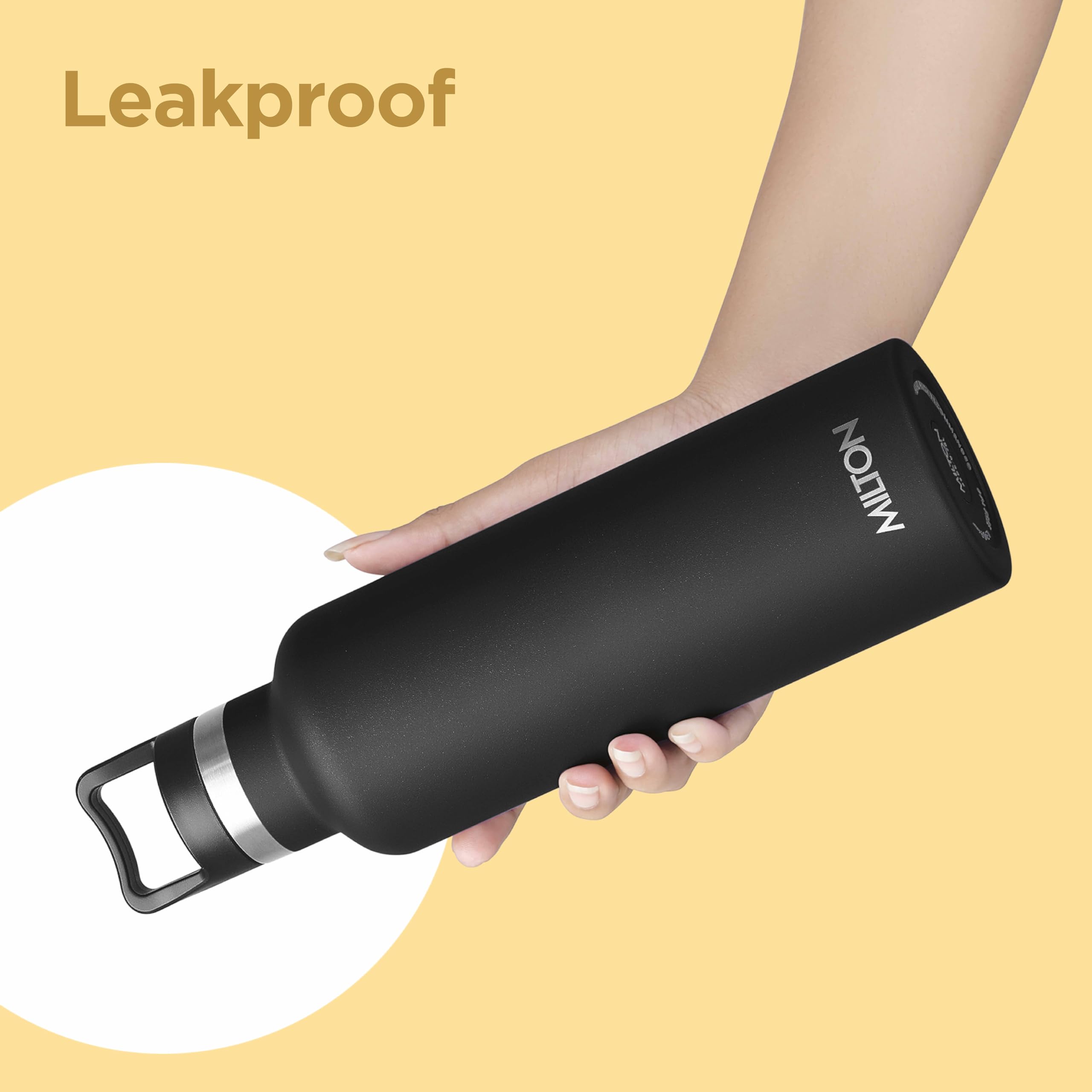 HERMOS STAINLESS STEEL VACUUM INSULATED STEEL FLASK 750 ML, FBB-750SBK, VACUUM FLASK, THERMAL FLASK, INSULATED WATER BOTTLE