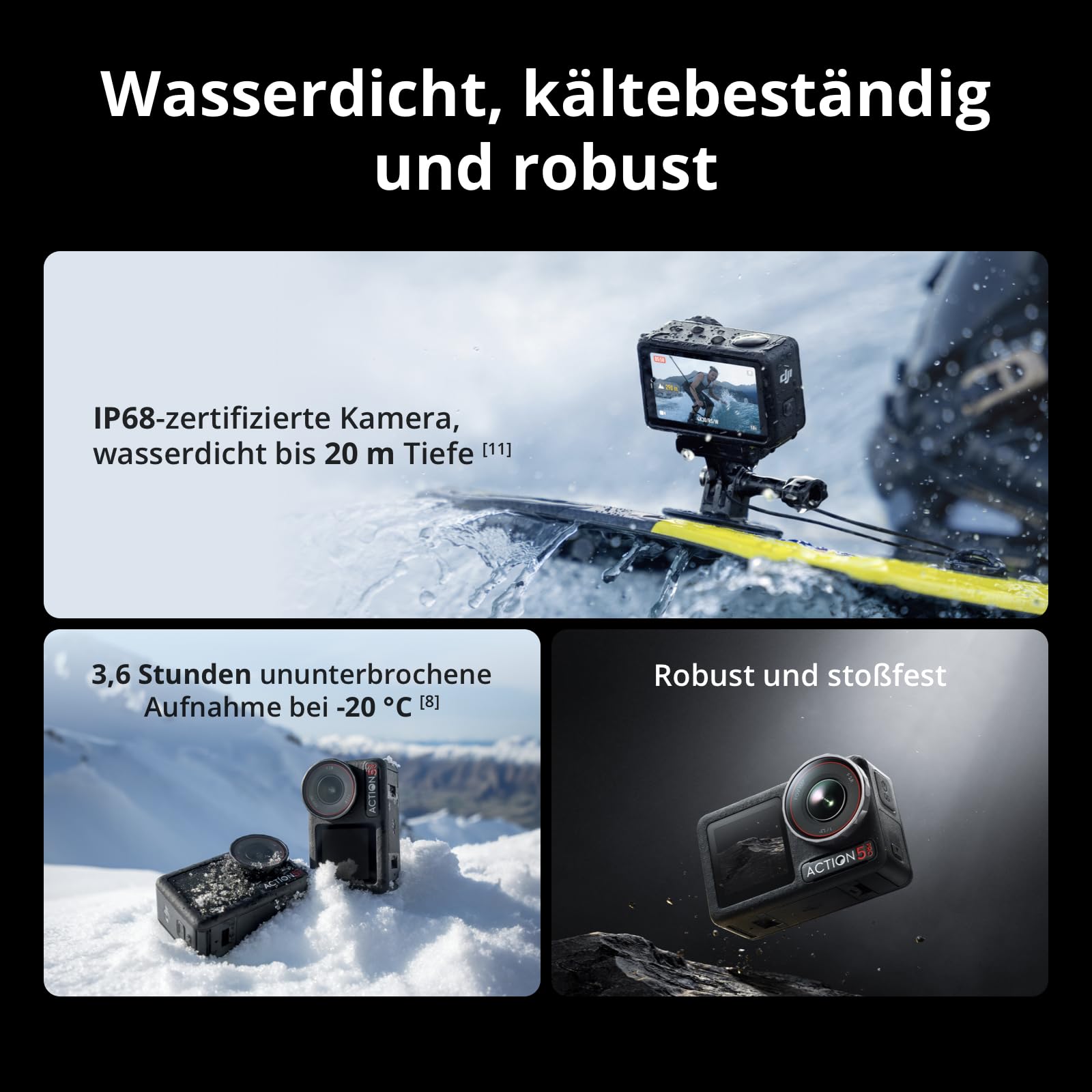 DJI Osmo Action 5 Pro Adventure Combo - Revolutionary Image Quality Action Camera, Bursting With 40MP of Action,upgraded to 4K/120fps,1/1.3″Sensor, Dual OLED Touchscreens,47GB Built-in Storage.