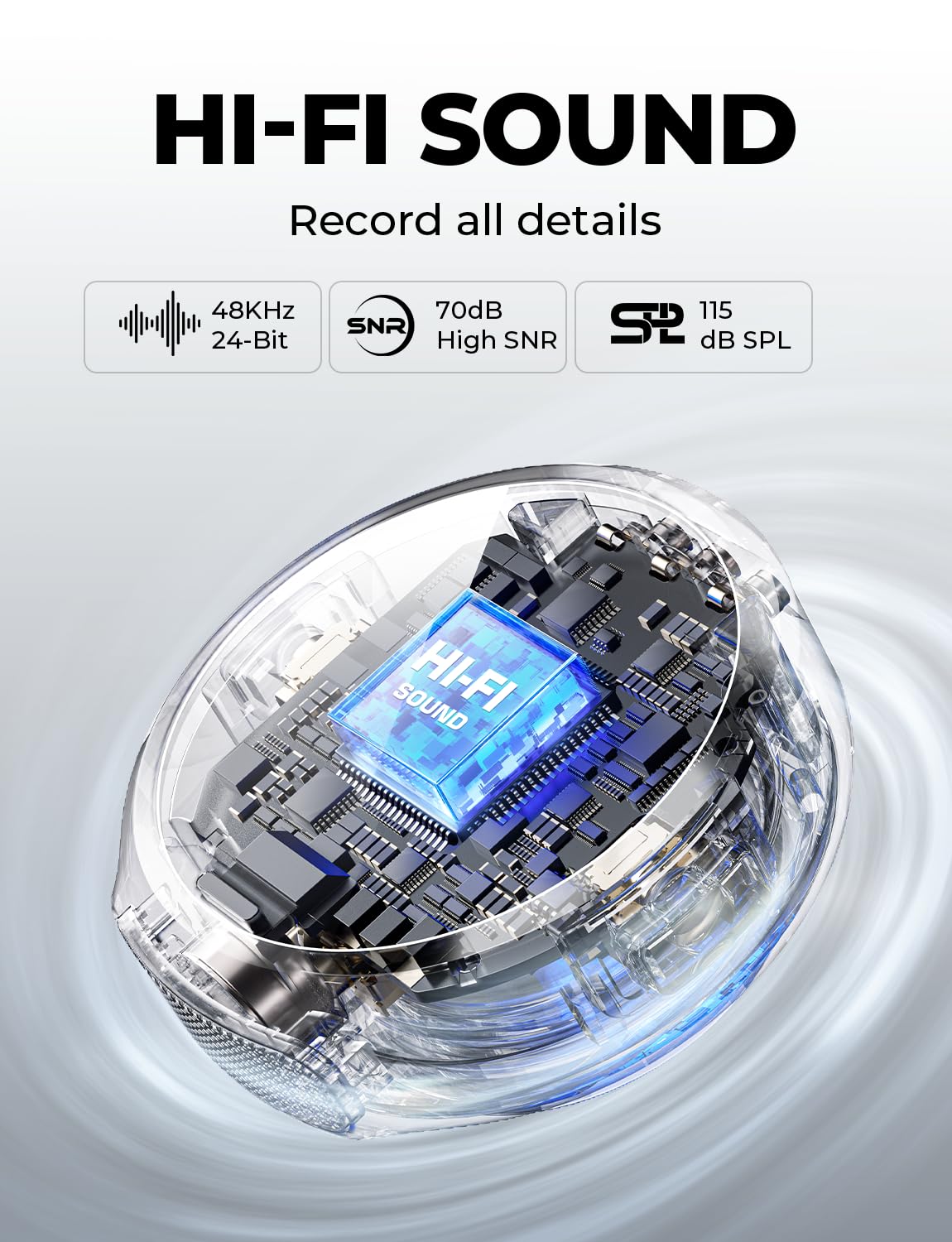 Hollyland LARK M2 Wireless Microphone for iPhone, Android and Camera, 48KHz 24Bit Hi-Fi Audio, 1000ft LOS Range, Noise Cancellation, 40H Duration for Vlogging, YouTube, Streaming