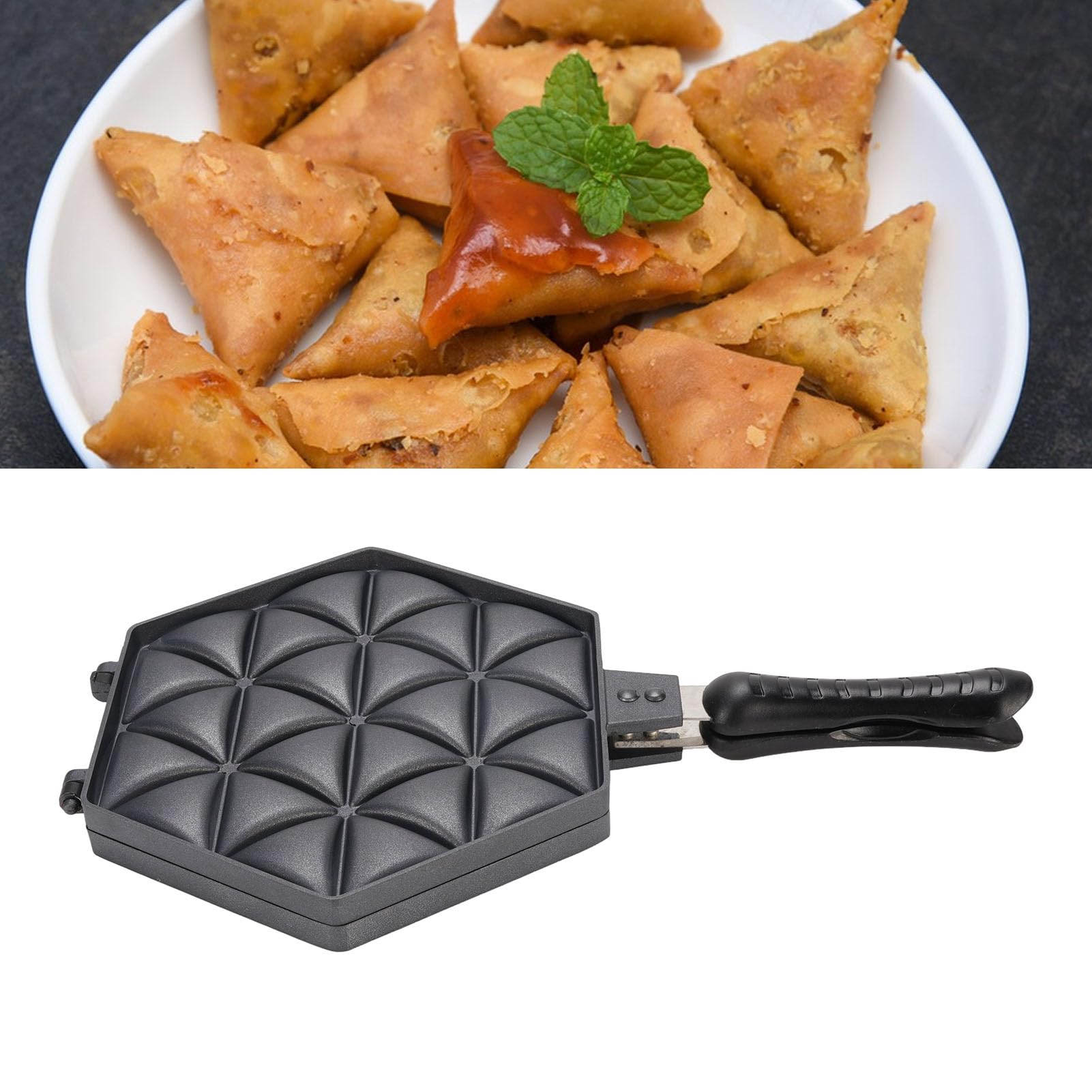 POCREATION Samosa Making Pan, Non Stick Coating, Aluminum Alloy, Make Multiple at Once, Premium Material Create Various Delicious Foods, Easily Create a Range of Delightful