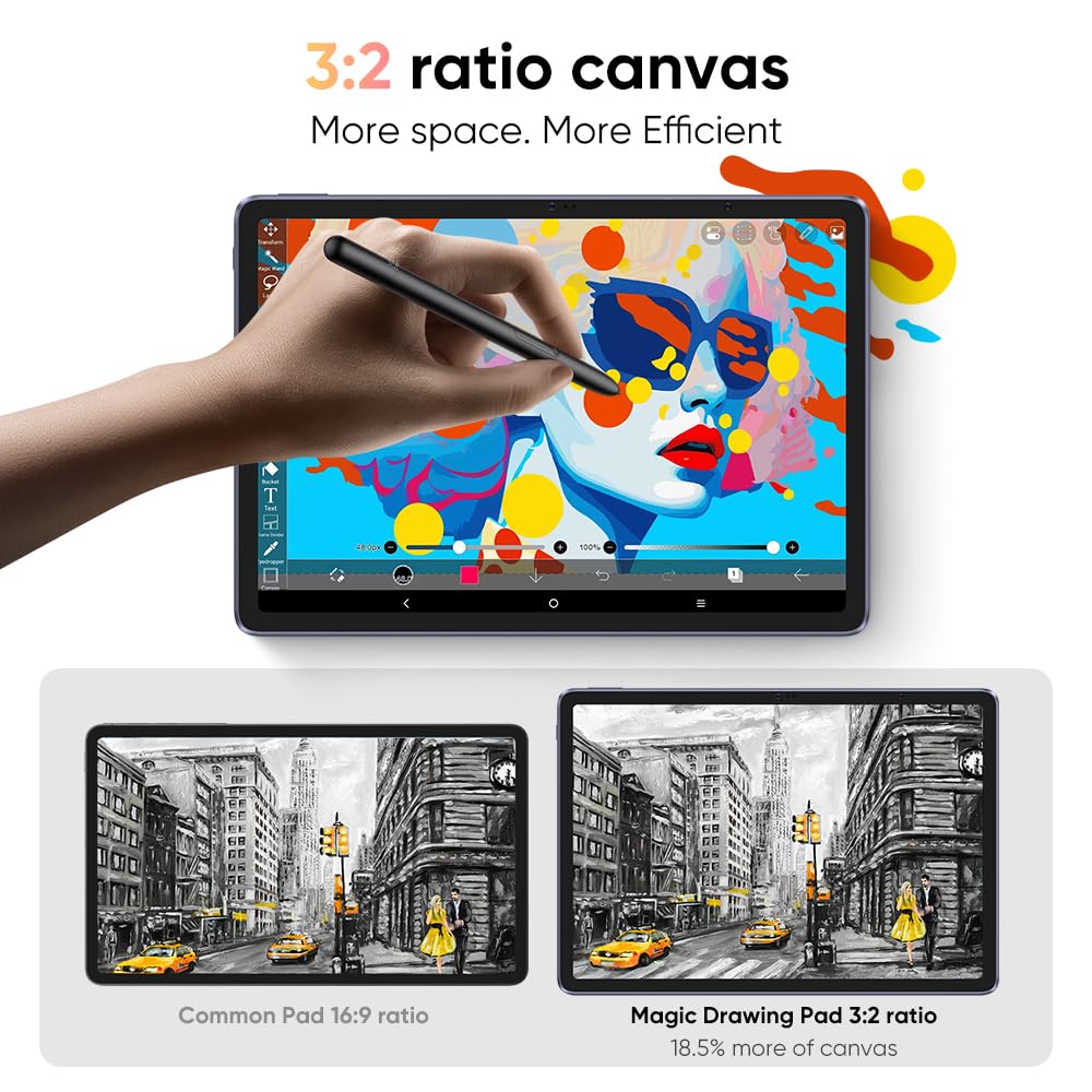 XP-PEN Magic Drawing Pad 12.2 Inch Standalone Drawing Tablet No Computer Needed with 16384 Pressure Levels X3 Pro Battery-Free Stylus Paper-Like Screen 8GB + 256GB Portable for Digital Drawing Artists