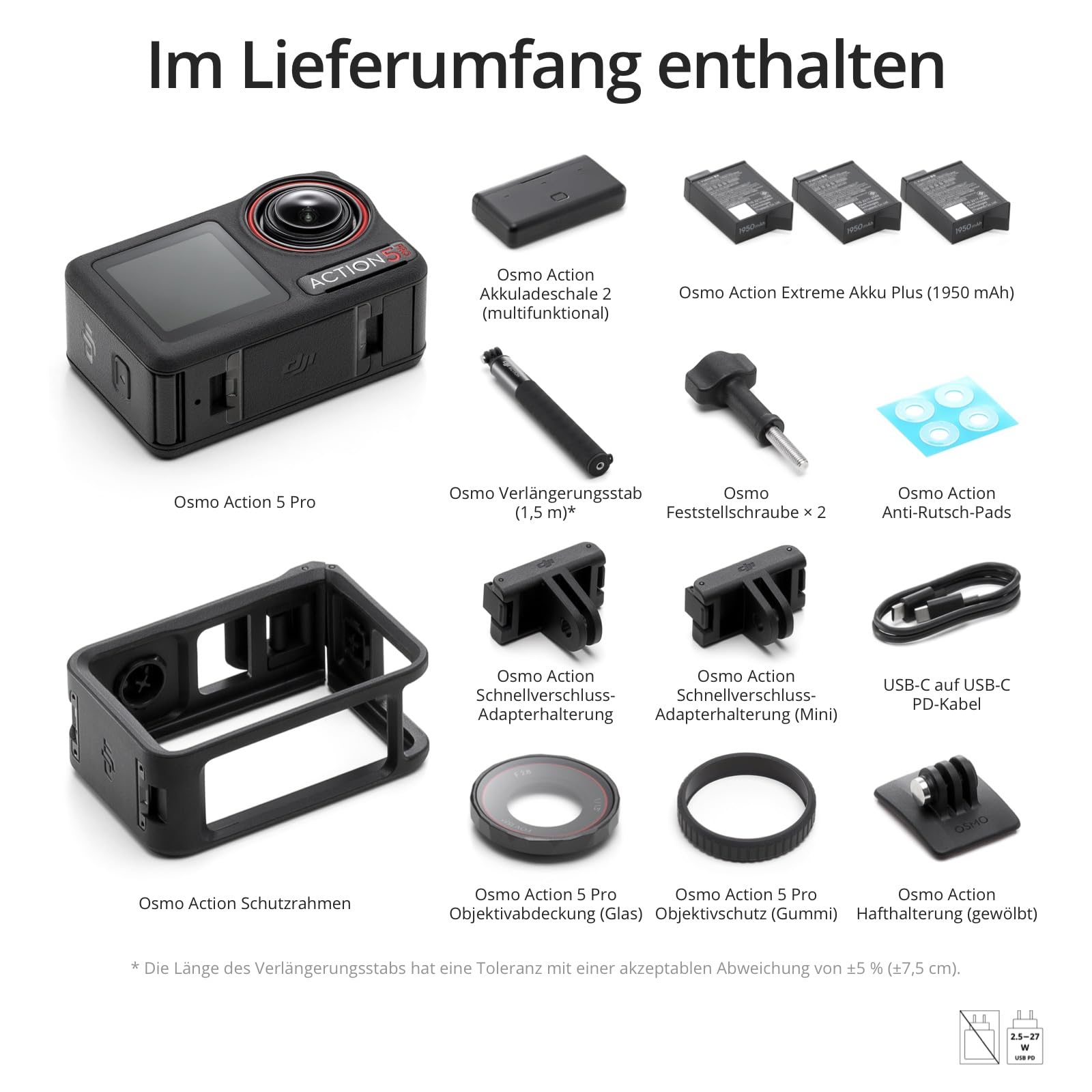 DJI Osmo Action 5 Pro Adventure Combo - Revolutionary Image Quality Action Camera, Bursting With 40MP of Action,upgraded to 4K/120fps,1/1.3″Sensor, Dual OLED Touchscreens,47GB Built-in Storage.