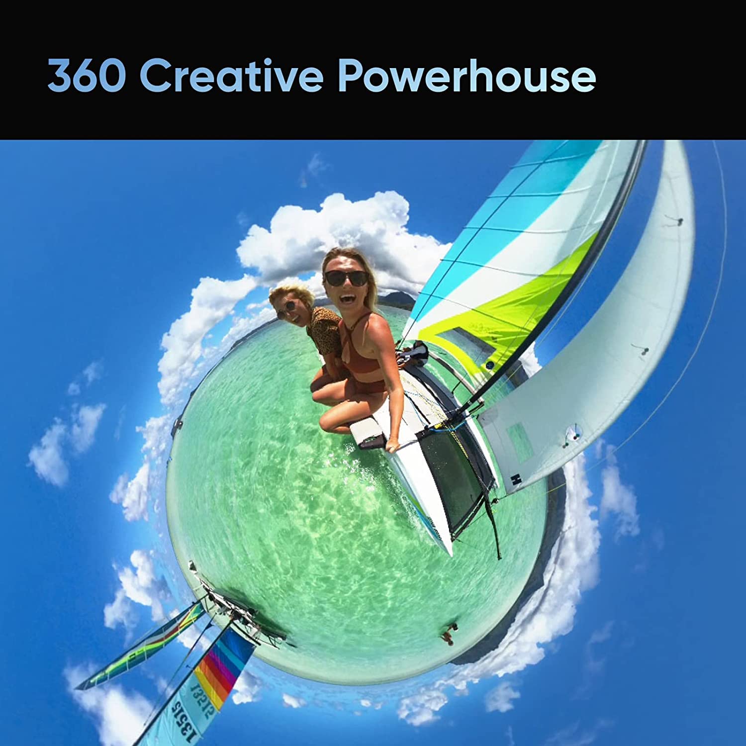 Insta360 X3-360 Degree Waterproof Action Camera with 1/2" Sensor, 5.7K 360, 72MP 360 Photos, Stabilisation, 2.29" Touch Screen, AI Editing, Live Streaming, Webcam, Voice Control with 64GB Memory Card