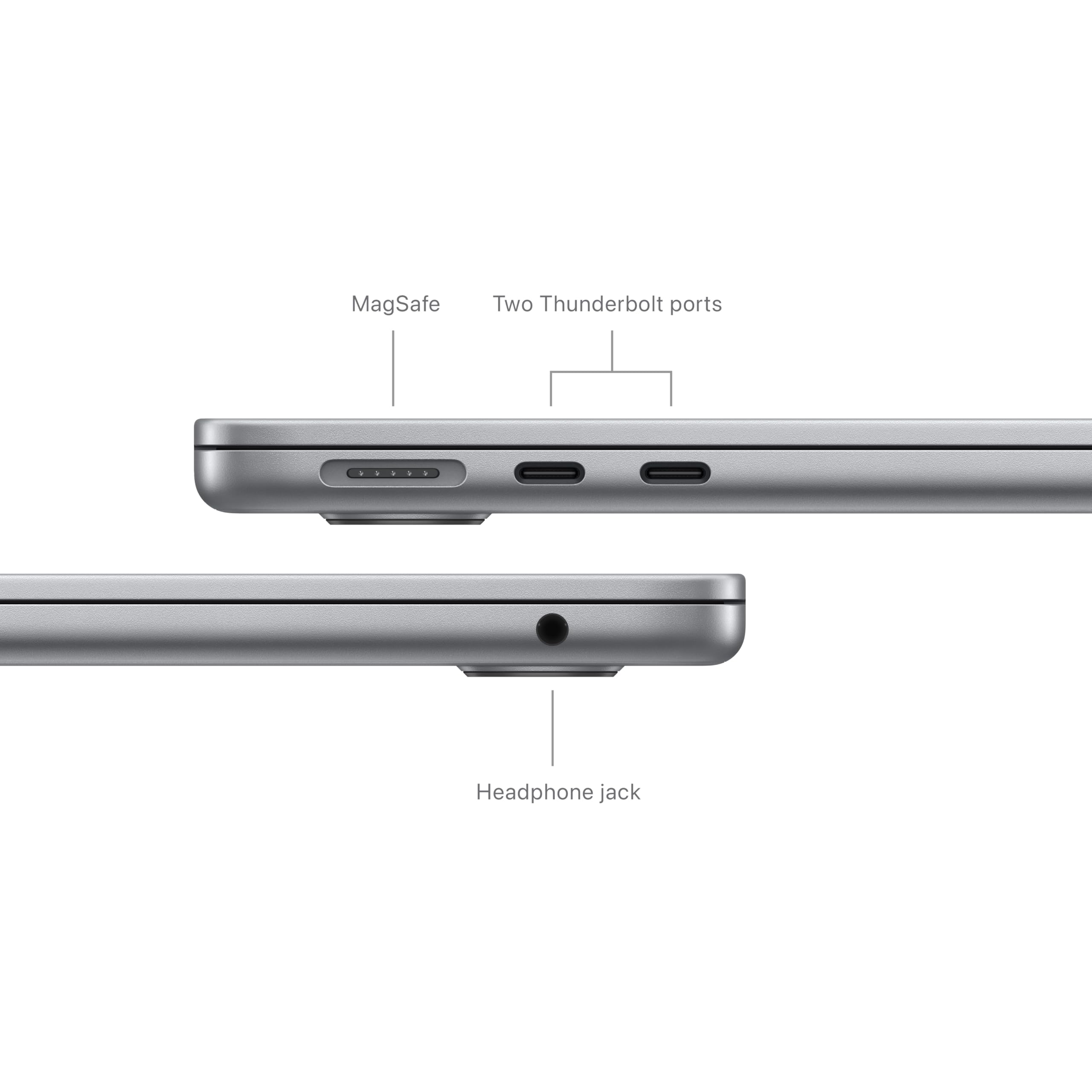 Apple 2024 MacBook Air (13-inch, Apple M3 chip with 8‑core CPU and 10‑core GPU, 8GB Unified Memory, 512GB) - Space Gray