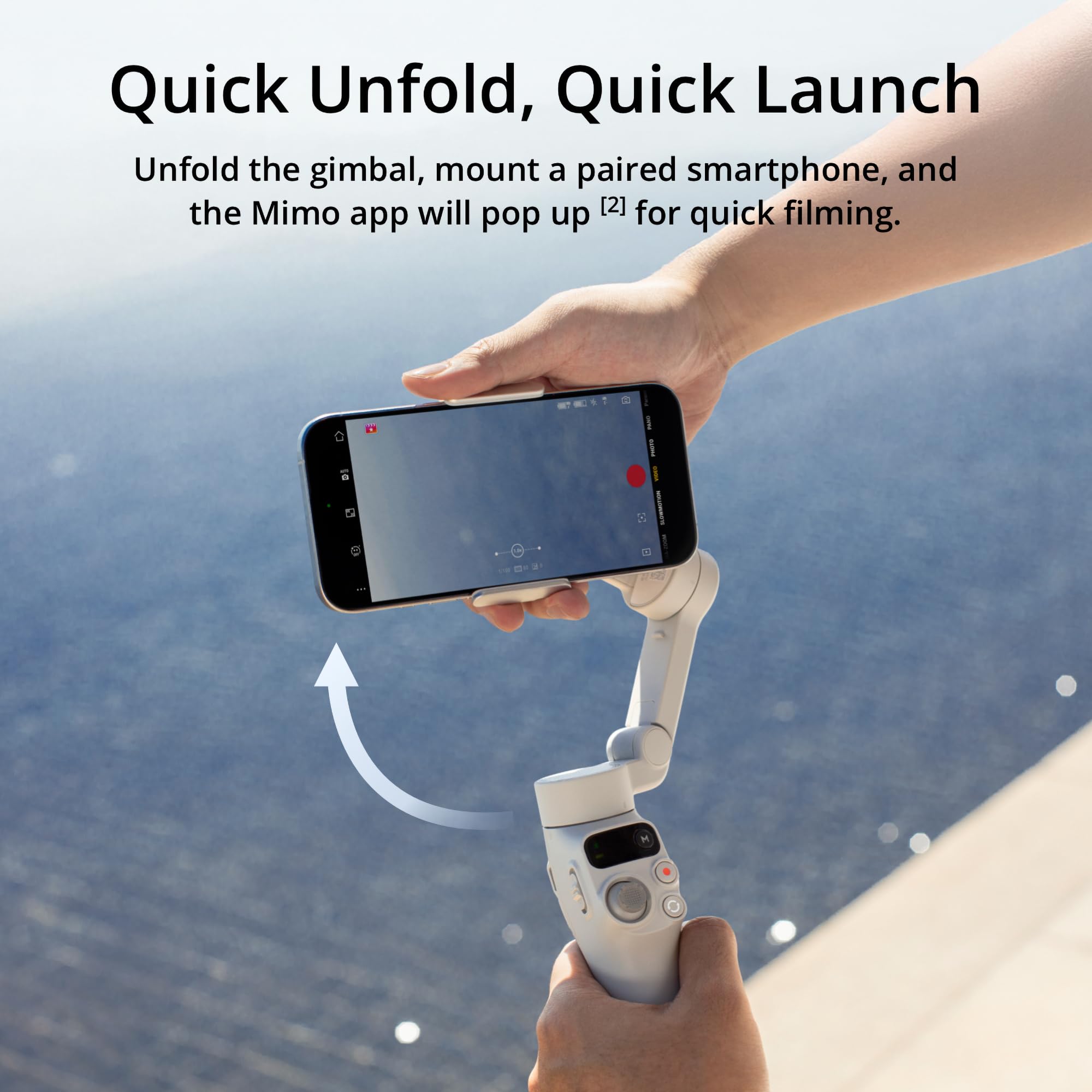 DJI Osmo Mobile 7 Gimbal Stabilizer for iPhone, Android, Built-in Tripod, Comfortable Grip, 3-Axis Phone Gimbal, ActiveTrack 7.0, OneTap Edit, Phone Charging,UAE Version, Official Warranty Support