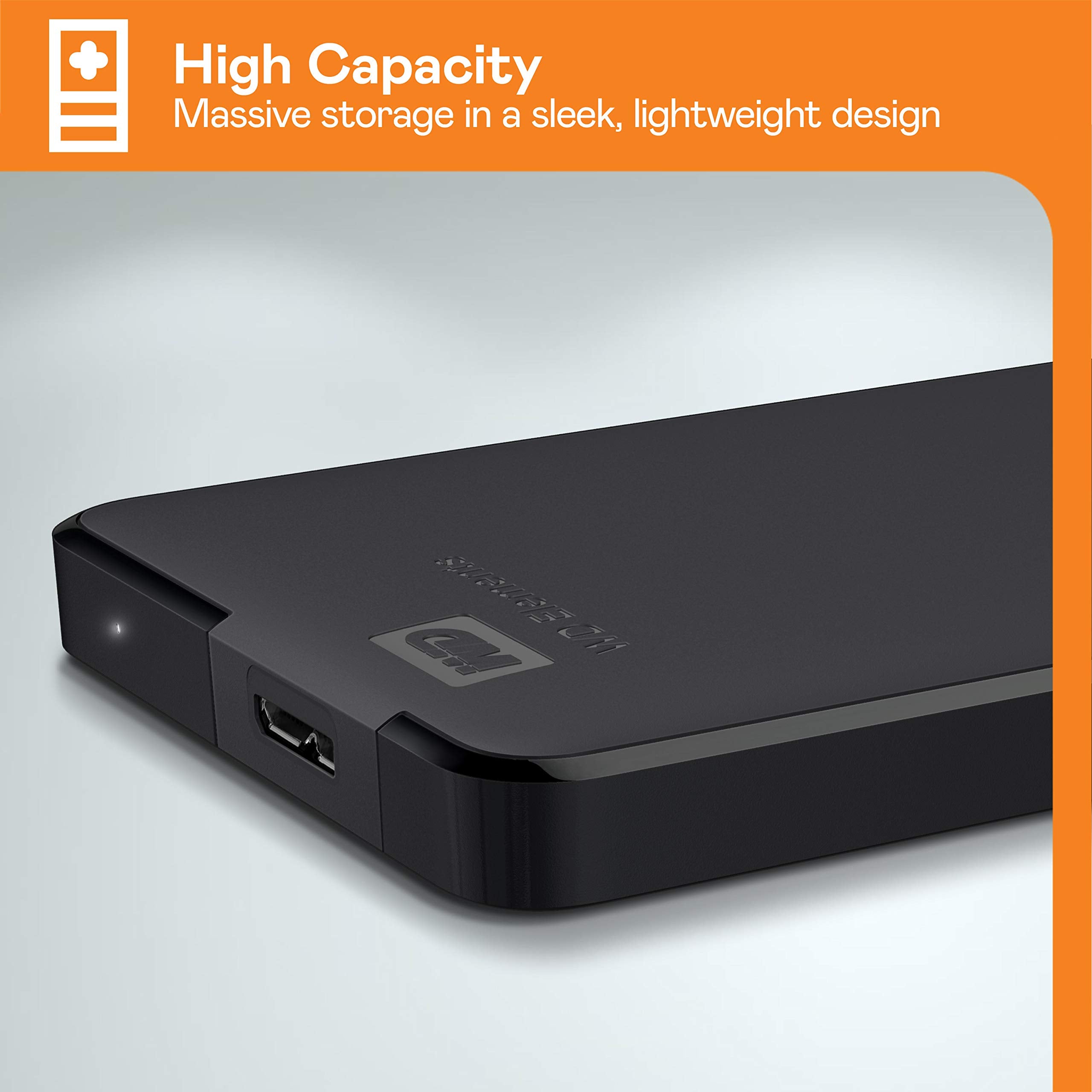 WD 6TB Elements Portable External Hard Drive for Windows, USB 3.2 Gen 1/USB 3.0 for PC & Mac, Plug and Play Ready - WDBHJS0060BBK-WESN