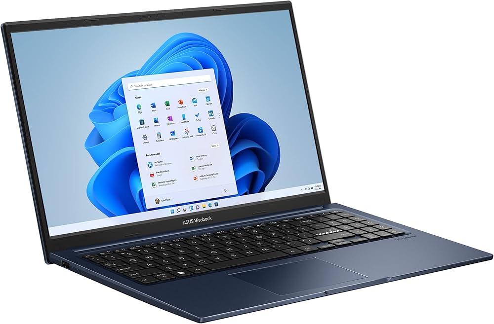 ASUS Vivobook 15 Laptop, 15.6” FHD (1920 x 1080) Display, Intel Core i3-1215U CPU, Intel UHD Graphics, 8GB RAM, 128GB SSD, Windows 11 Home in S Mode, Quiet Blue, F1504ZA-AS34