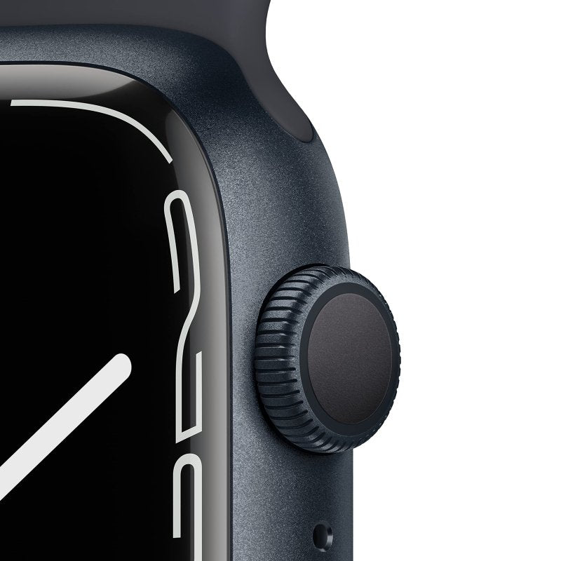 Apple Watch Series 7 (GPS, 45mm) Smart watch - Midnight Aluminium Case with Midnight Sport Band - Regular. Fitness Tracker, Blood Oxygen & ECG Apps, Always - On Retina Display, Water Resistant (Renewed)Visit the Amazon Renewed Store