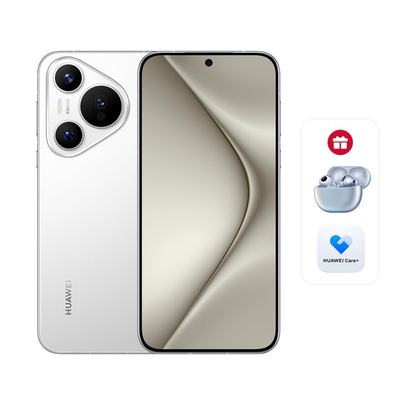 HUAWEI Pura 70 Smartphone, 6.6" Flat - edge Screen, Ultra Speed Snapshot, 66W SuperCharge, 4900mAh Battery, 12GB+256GB, White + 'HUAWEI Freebuds PRO3' + '6 month Huawei Care+'Visit the HUAWEI Store