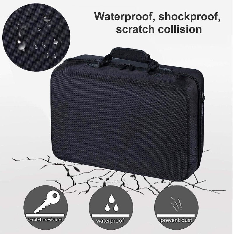 Wemart PS - 5 Case with Hard Shell, Play - Station 5 Travel Case, Protective Travel Bag Holds Console, Controllers, Base and Accessories, Shockproof, Waterproof and ScratchproofWemart